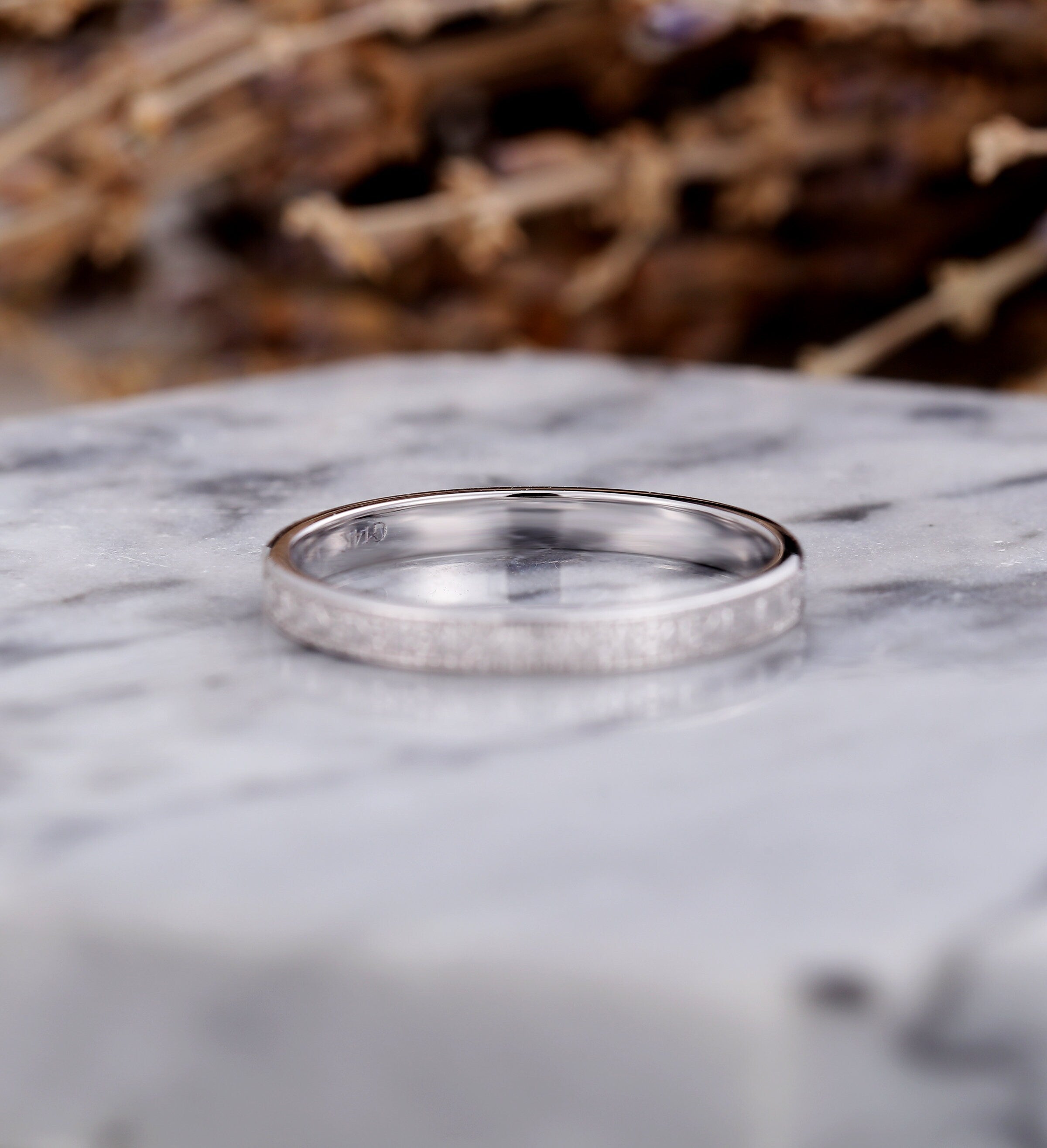 Art Deco straight wedding band solid rose gold band vintage band Antique Dainty Delicate band stacking matching band anniversary band ring