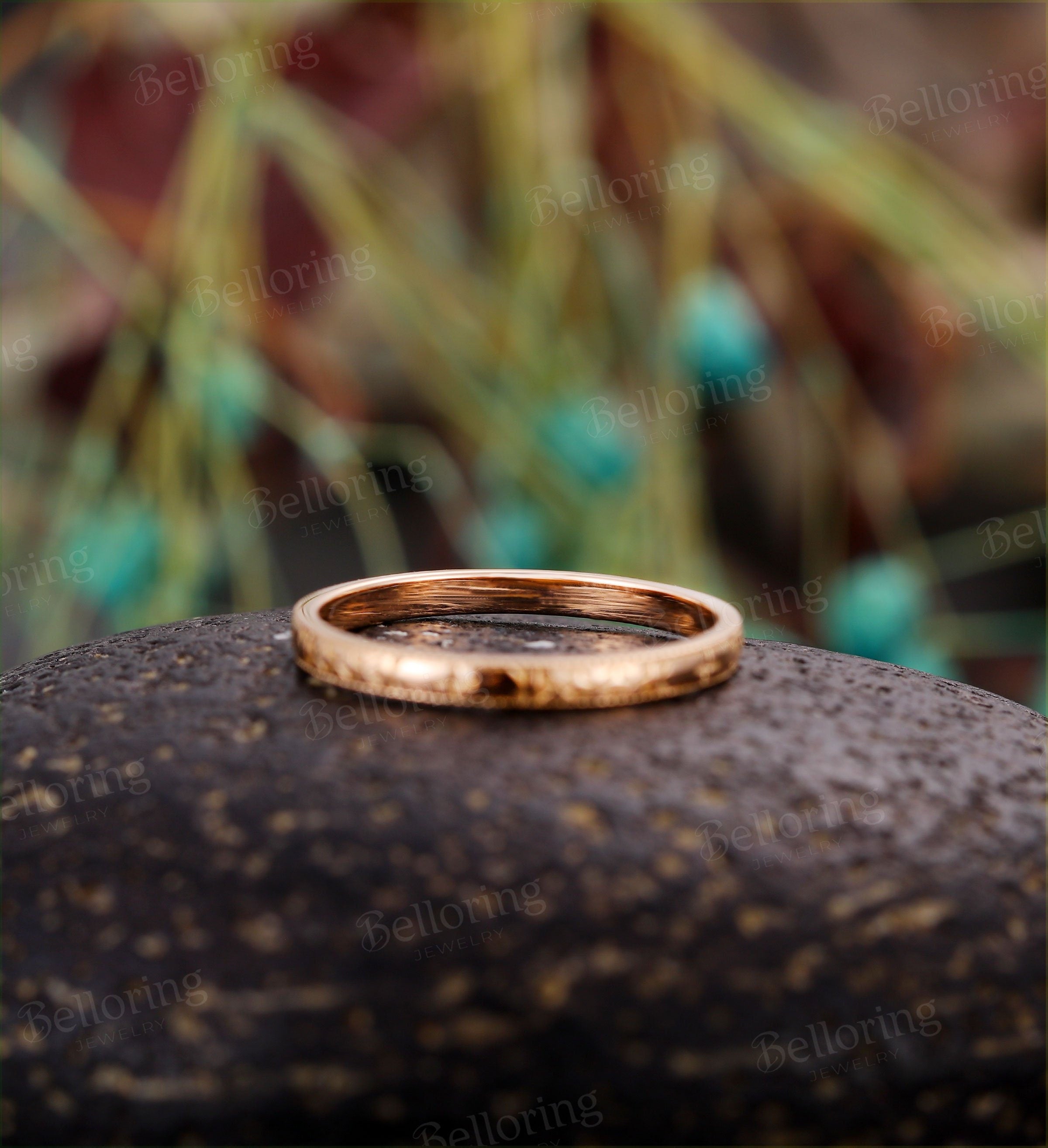 Art Deco wedding band rose gold engagement band vintage band Milgrain band Dainty band stacking band matching band anniversary band ring