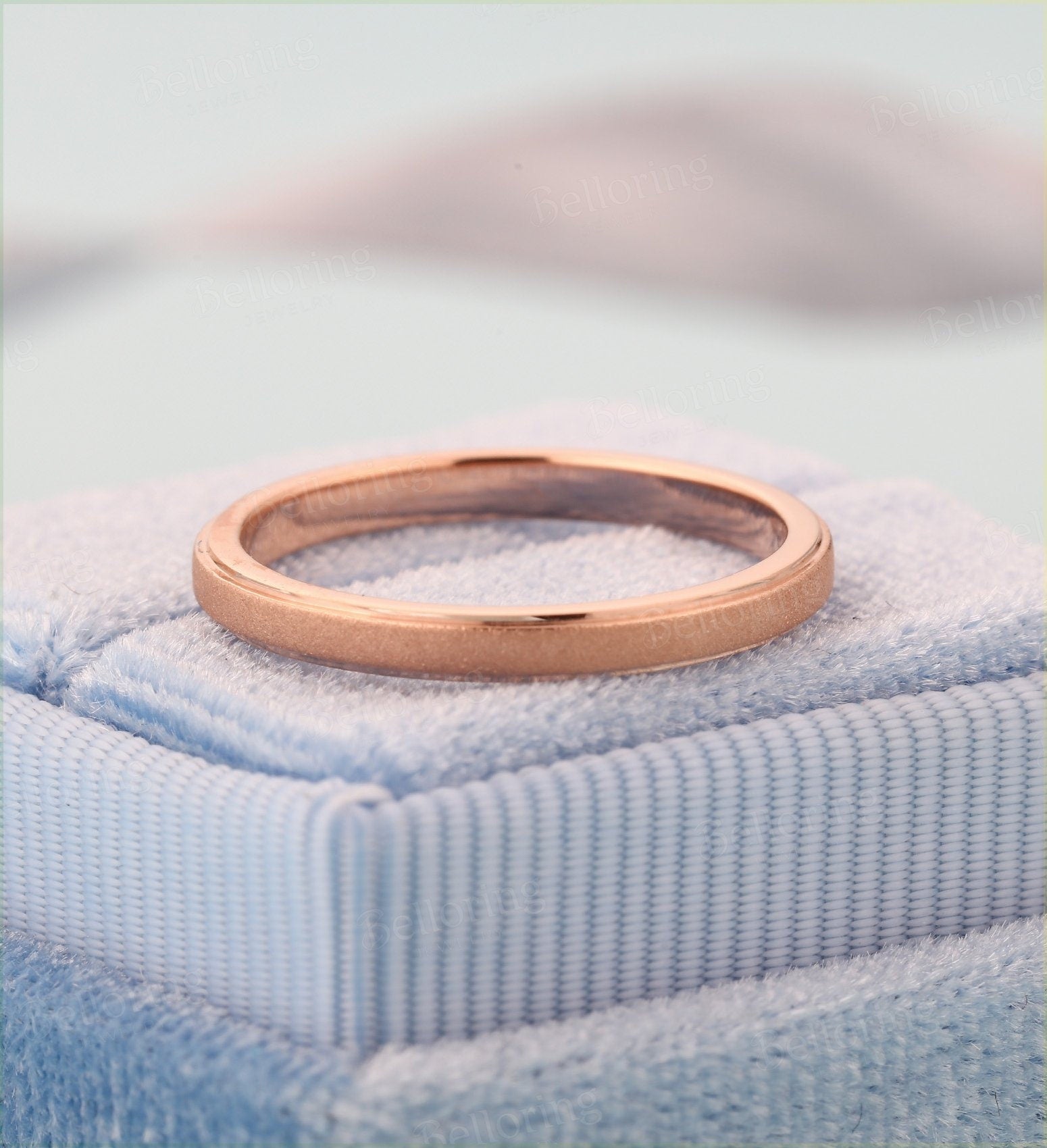 14k rose gold wedding band minimalist wedding band for  anniversary wedding ring graduation gift Simple